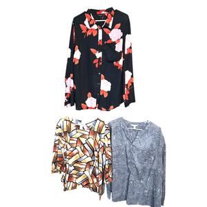 Women's 2X XXL Tops Shirts Blouses Sweaters Wholesale Bulk Lot of 3 18W 20W 2XL